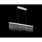 IL32866 Bano Linear Dimmable Pendant 40W LED Polished Chrome / Crystal Chain