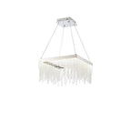 IL32862 Bano Square Dimmable Pendant 29W LED Polished Chrome / Crystal Chain