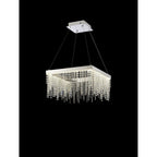 IL32862 Bano Square Dimmable Pendant 29W LED Polished Chrome / Crystal Chain