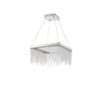 IL32862 Bano Square Dimmable Pendant 29W LED Polished Chrome / Crystal Chain