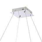 IL32862 Bano Square Dimmable Pendant 29W LED Polished Chrome / Crystal Chain
