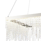IL32862 Bano Square Dimmable Pendant 29W LED Polished Chrome / Crystal Chain