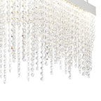 IL32862 Bano Square Dimmable Pendant 29W LED Polished Chrome / Crystal Chain