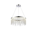 IL32860 Bano Round Dimmable Pendant 29W LED Polished Chrome / Crystal Chain