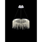 IL32860 Bano Round Dimmable Pendant 29W LED Polished Chrome / Crystal Chain