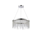 IL32860 Bano Round Dimmable Pendant 29W LED Polished Chrome / Crystal Chain