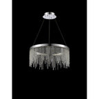 IL32860 Bano Round Dimmable Pendant 29W LED Polished Chrome / Crystal Chain