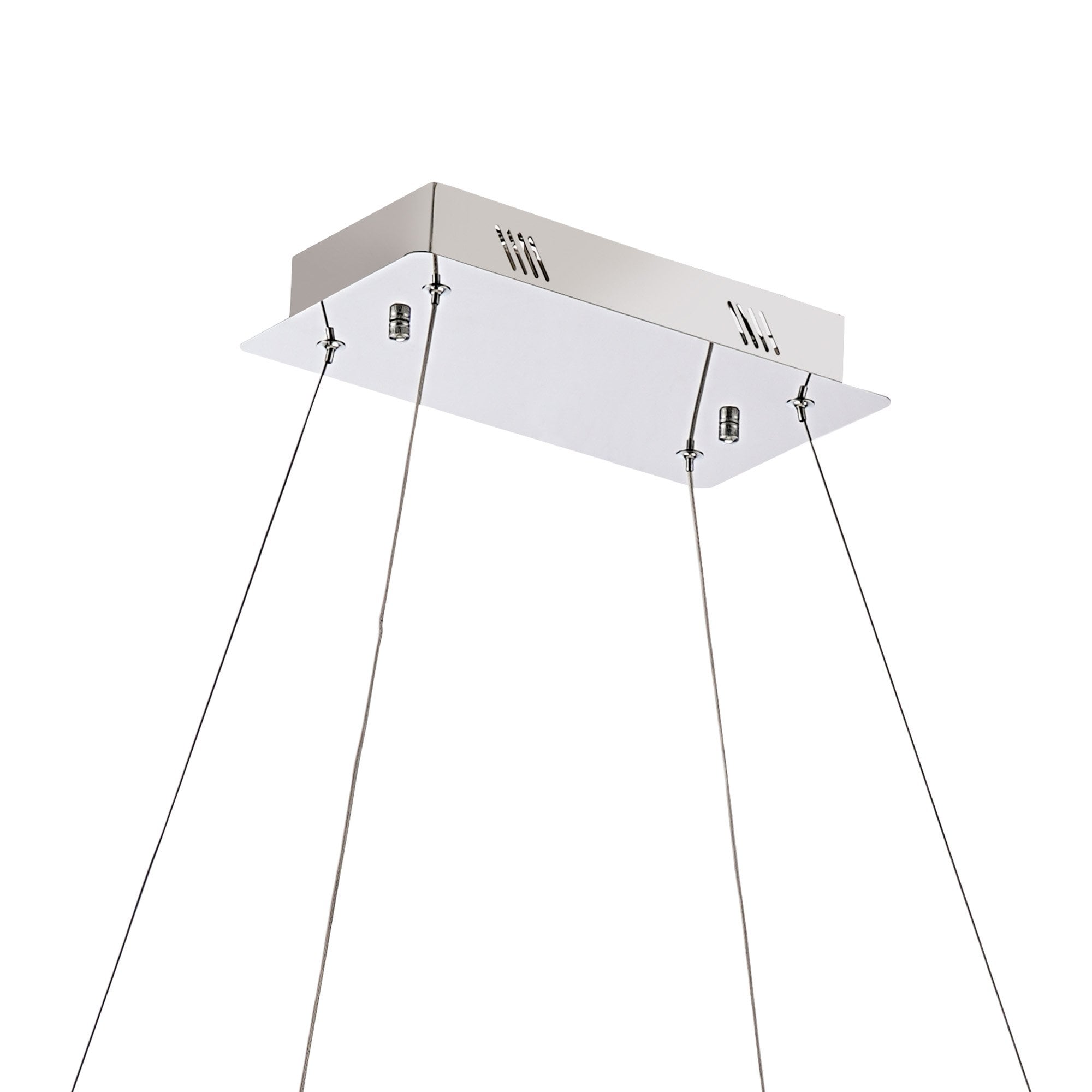 IL32864 Bano Rectangular Dimmable Pendant 40W LED Polished Chrome / Crystal Chain