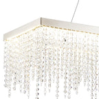 IL32864 Bano Rectangular Dimmable Pendant 40W LED Polished Chrome / Crystal Chain
