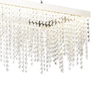 IL32864 Bano Rectangular Dimmable Pendant 40W LED Polished Chrome / Crystal Chain
