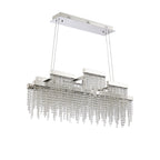 IL32867 Bano Linear 3 Light Dimmable Pendant 46W LED Polished Chrome / Crystal Chain
