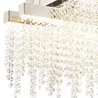 IL32867 Bano Linear 3 Light Dimmable Pendant 46W LED Polished Chrome / Crystal Chain