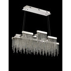 IL32867 Bano Linear 3 Light Dimmable Pendant 46W LED Polished Chrome / Crystal Chain