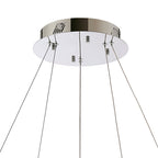 IL32861 Bano Round 2 Tier Dimmable Pendant 47W LED Polished Chrome / Crystal Chain