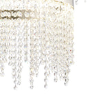 IL32861 Bano Round 2 Tier Dimmable Pendant 47W LED Polished Chrome / Crystal Chain