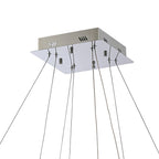 IL32863 Bano Square 2 Tier Dimmable Pendant 47W LED Polished Chrome / Crystal Chain
