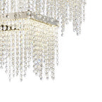 IL32863 Bano Square 2 Tier Dimmable Pendant 47W LED Polished Chrome / Crystal Chain