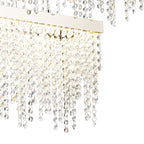 IL32865 Bano Rectangular 2 Tier Dimmable Pendant 65W LED Polished Chrome / Crystal Chain