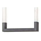 IL32850 Canto Single Rectangle Pendant 1 Light E27 Graphite/Acrylic