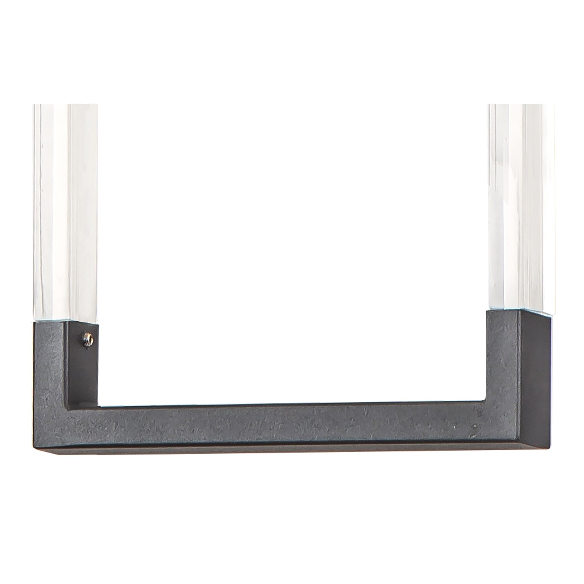 IL32850 Canto Single Rectangle Pendant 1 Light E27 Graphite/Acrylic