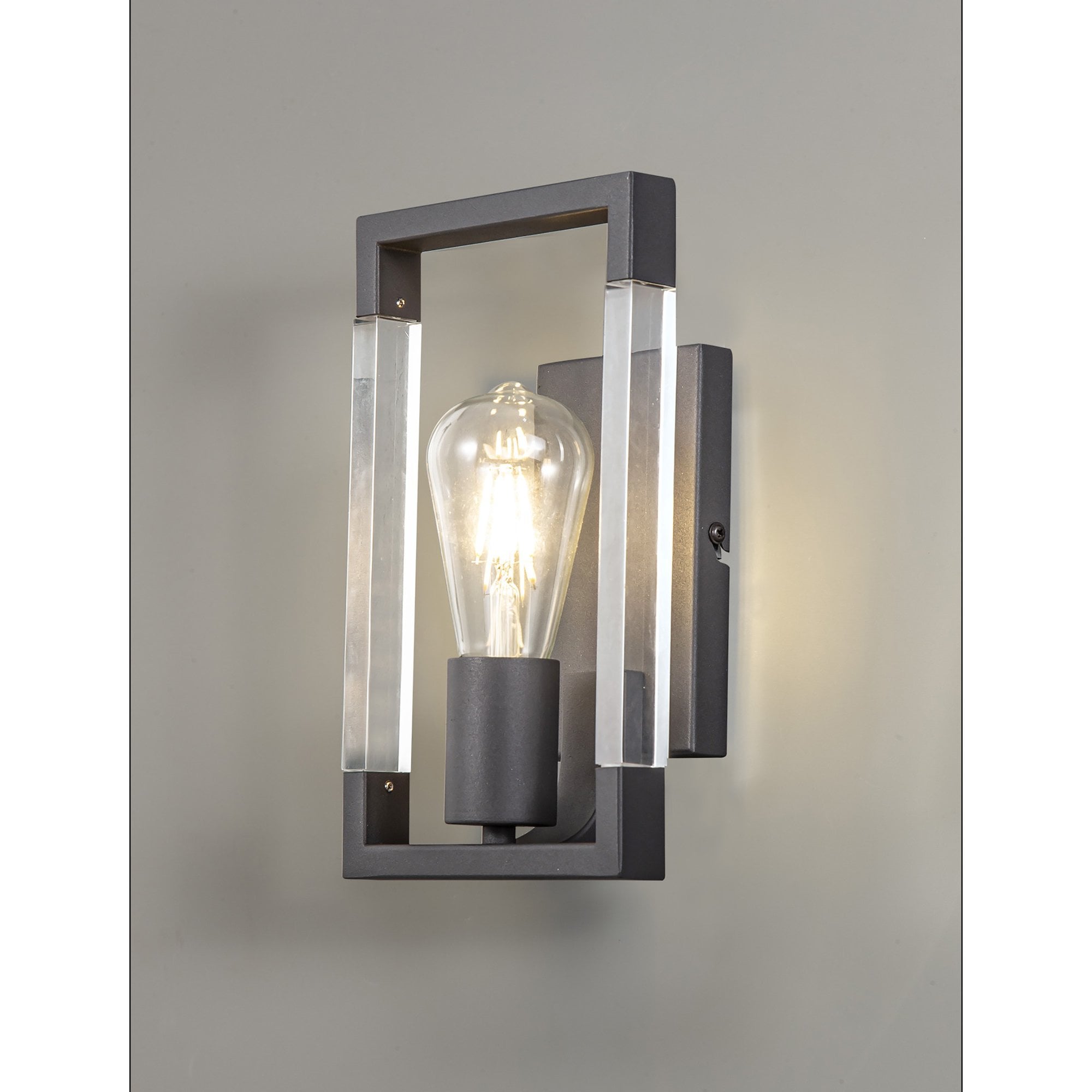 IL32855 Canto Wall Lamp 1 Light E27 Graphite/Acrylic