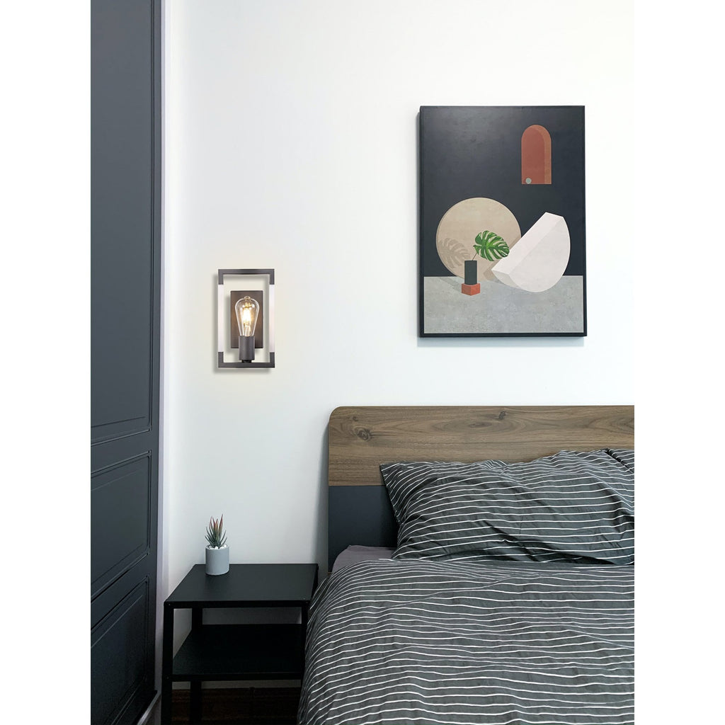 IL32855 Canto Wall Lamp 1 Light E27 Graphite/Acrylic
