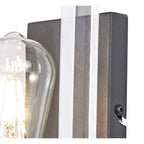 IL32855 Canto Wall Lamp 1 Light E27 Graphite/Acrylic