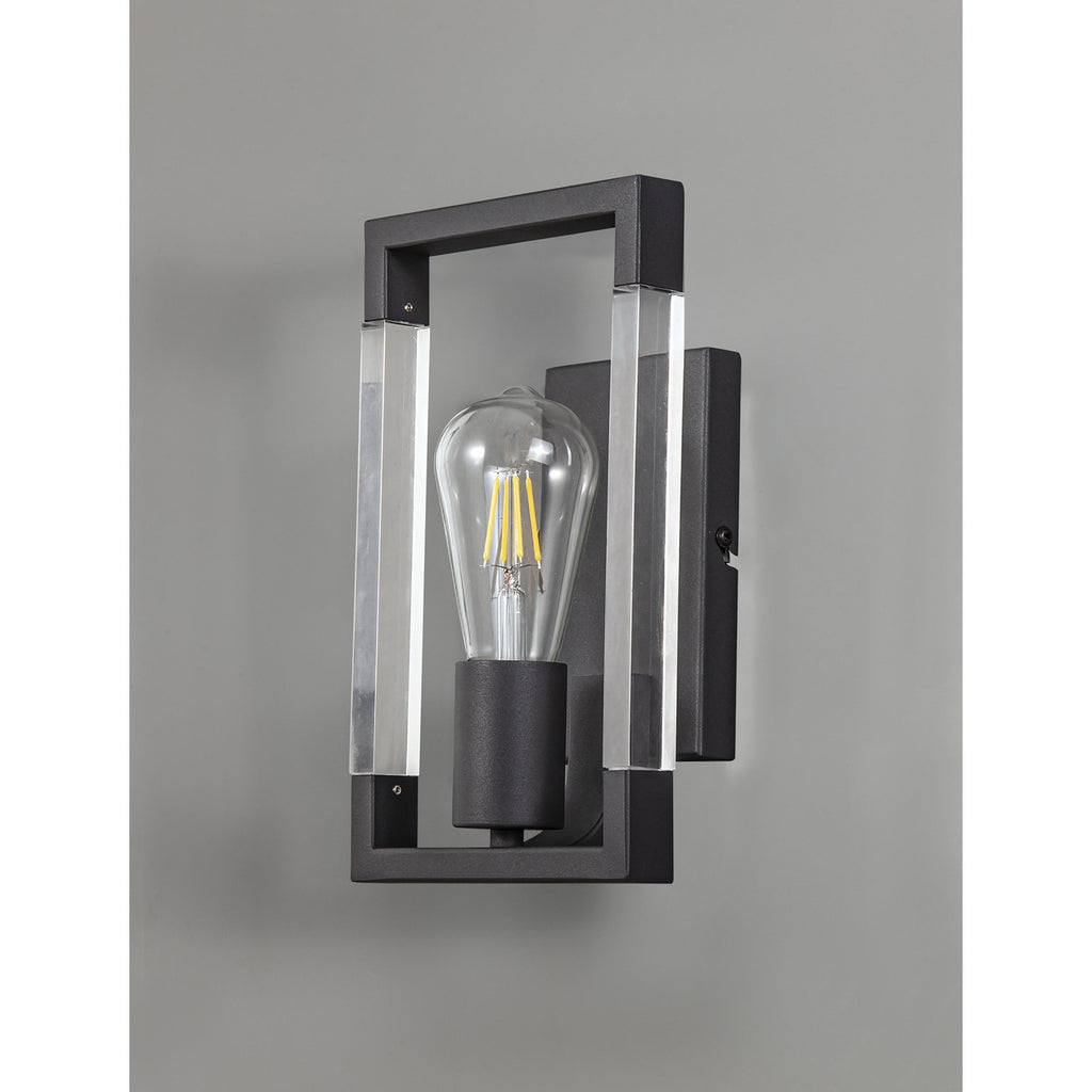 IL32855 Canto Wall Lamp 1 Light E27 Graphite/Acrylic