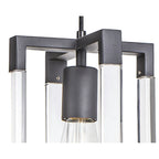 IL32851 Canto Double Rectangle Square Pendant 1 Light E27 Graphite/Acrylic