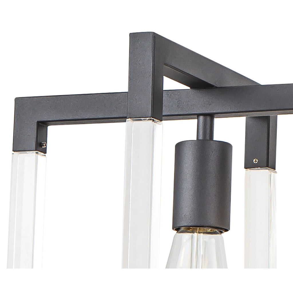 IL32852 Canto Rectangular Pendant 3 Light E27 Graphite/Acrylic