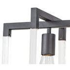 IL32852 Canto Rectangular Pendant 3 Light E27 Graphite/Acrylic
