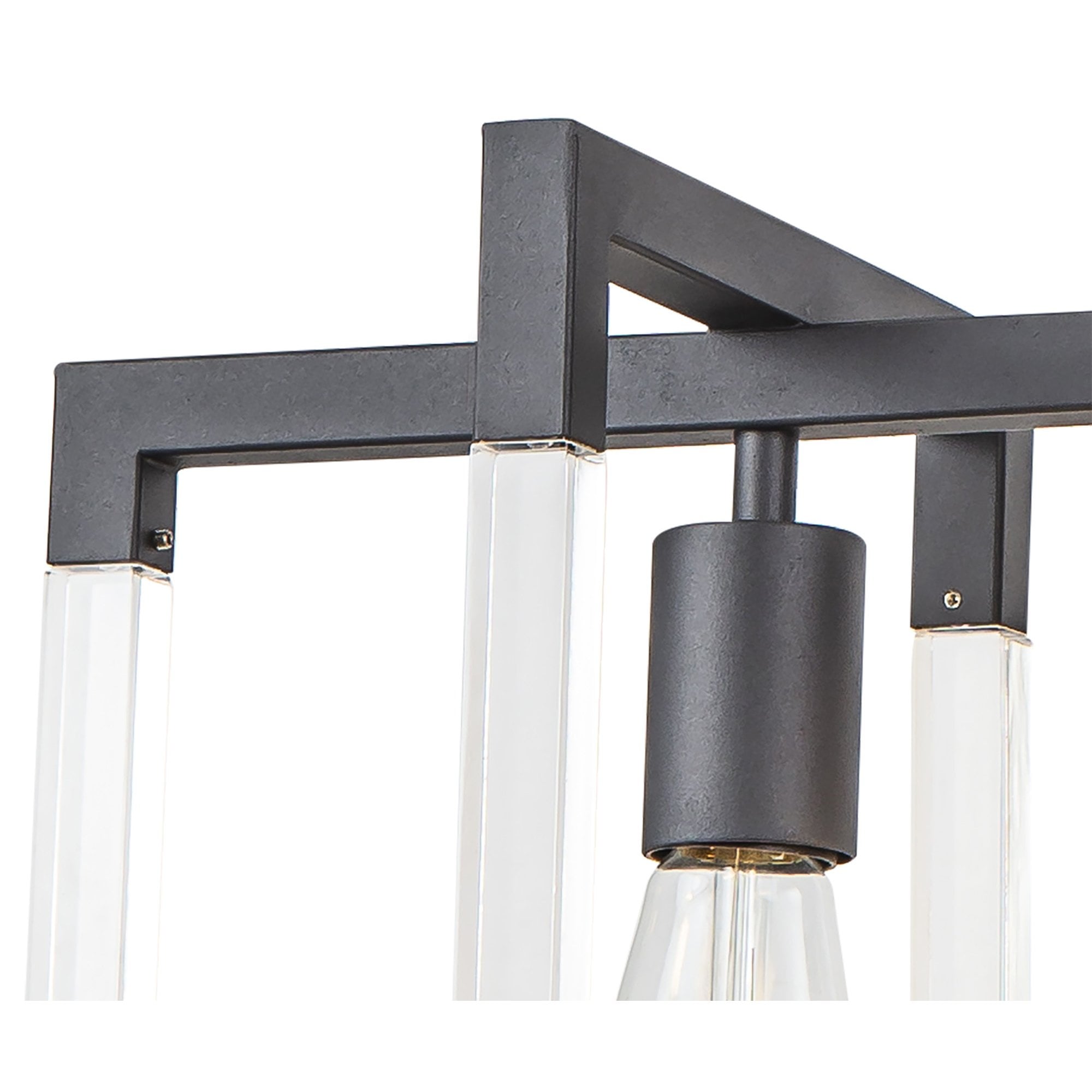 IL32852 Canto Rectangular Pendant 3 Light E27 Graphite/Acrylic