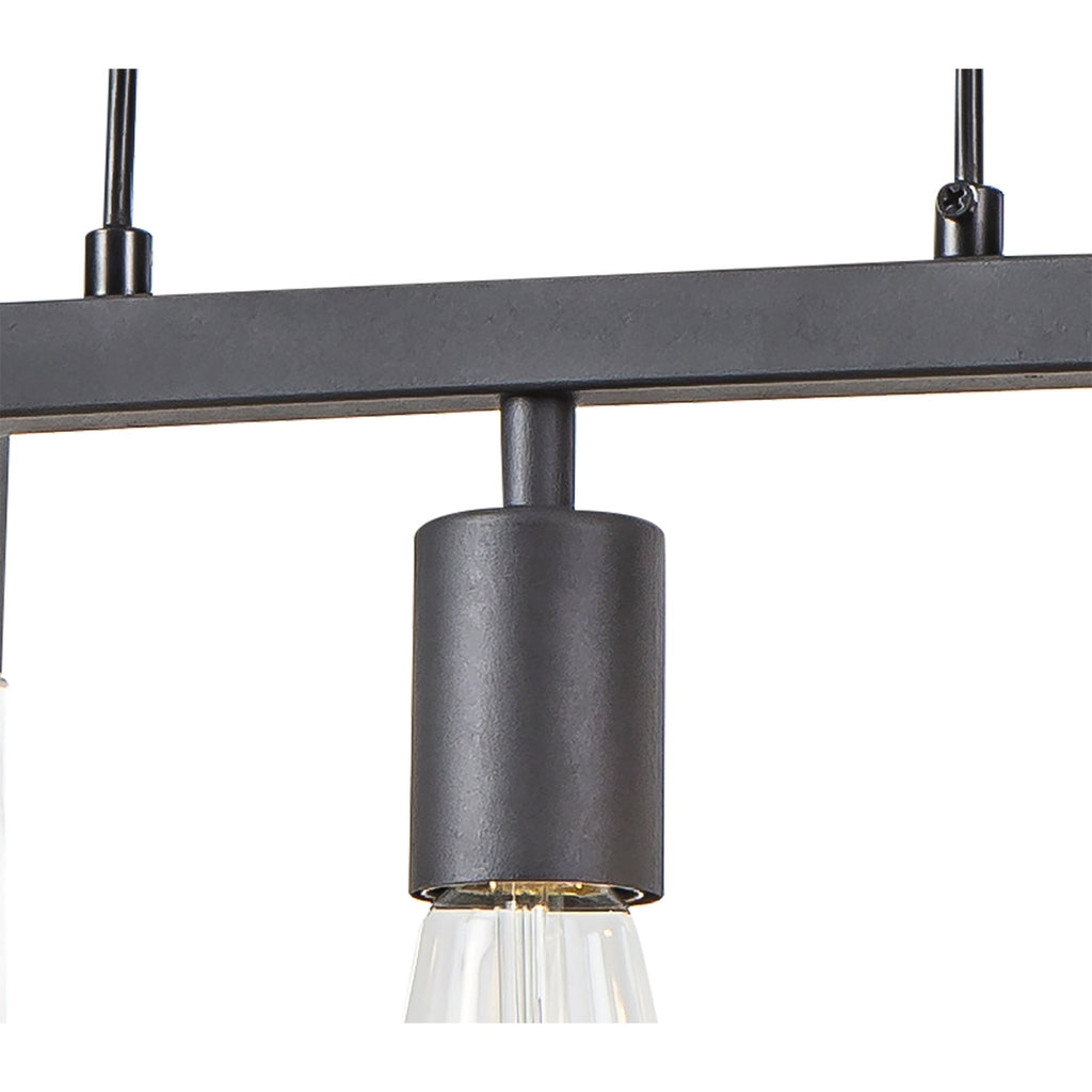IL32852 Canto Rectangular Pendant 3 Light E27 Graphite/Acrylic
