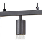 IL32852 Canto Rectangular Pendant 3 Light E27 Graphite/Acrylic