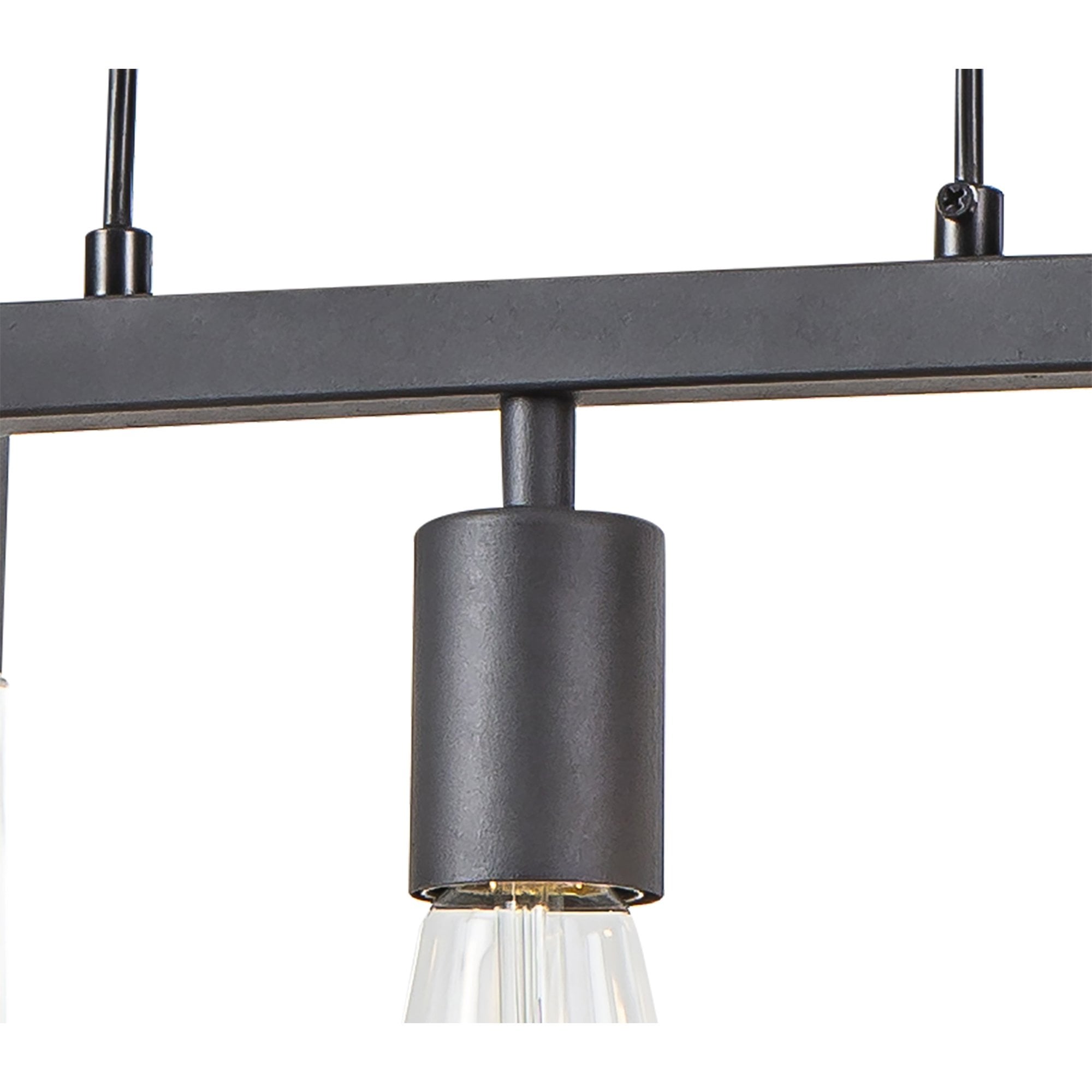 IL32852 Canto Rectangular Pendant 3 Light E27 Graphite/Acrylic