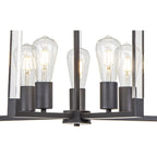 IL32854 Canto Pendant 5 Light E27 Graphite/Acrylic