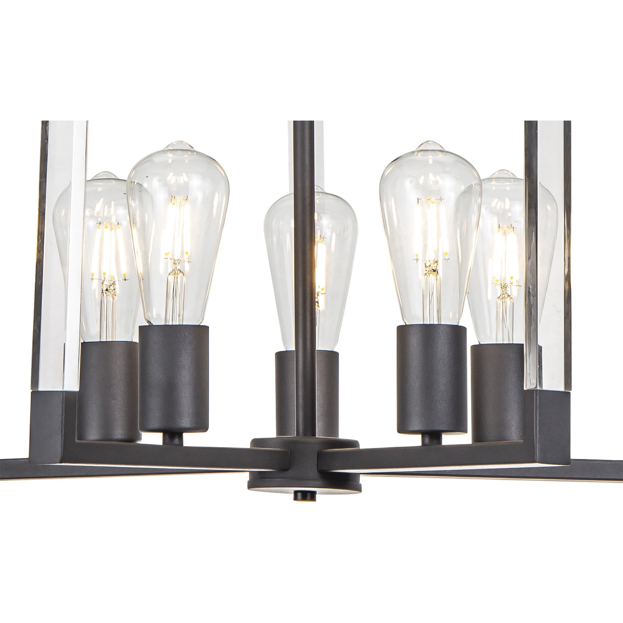 IL32854 Canto Pendant 5 Light E27 Graphite/Acrylic