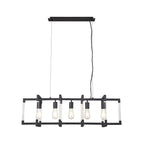 IL32853 Canto Rectangular Pendant 5 Light E27 Graphite/Acrylic
