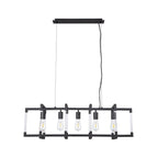 IL32853 Canto Rectangular Pendant 5 Light E27 Graphite/Acrylic