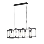 IL32853 Canto Rectangular Pendant 5 Light E27 Graphite/Acrylic