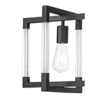 IL32853 Canto Rectangular Pendant 5 Light E27 Graphite/Acrylic