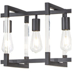 IL32853 Canto Rectangular Pendant 5 Light E27 Graphite/Acrylic