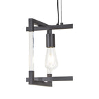 IL32853 Canto Rectangular Pendant 5 Light E27 Graphite/Acrylic