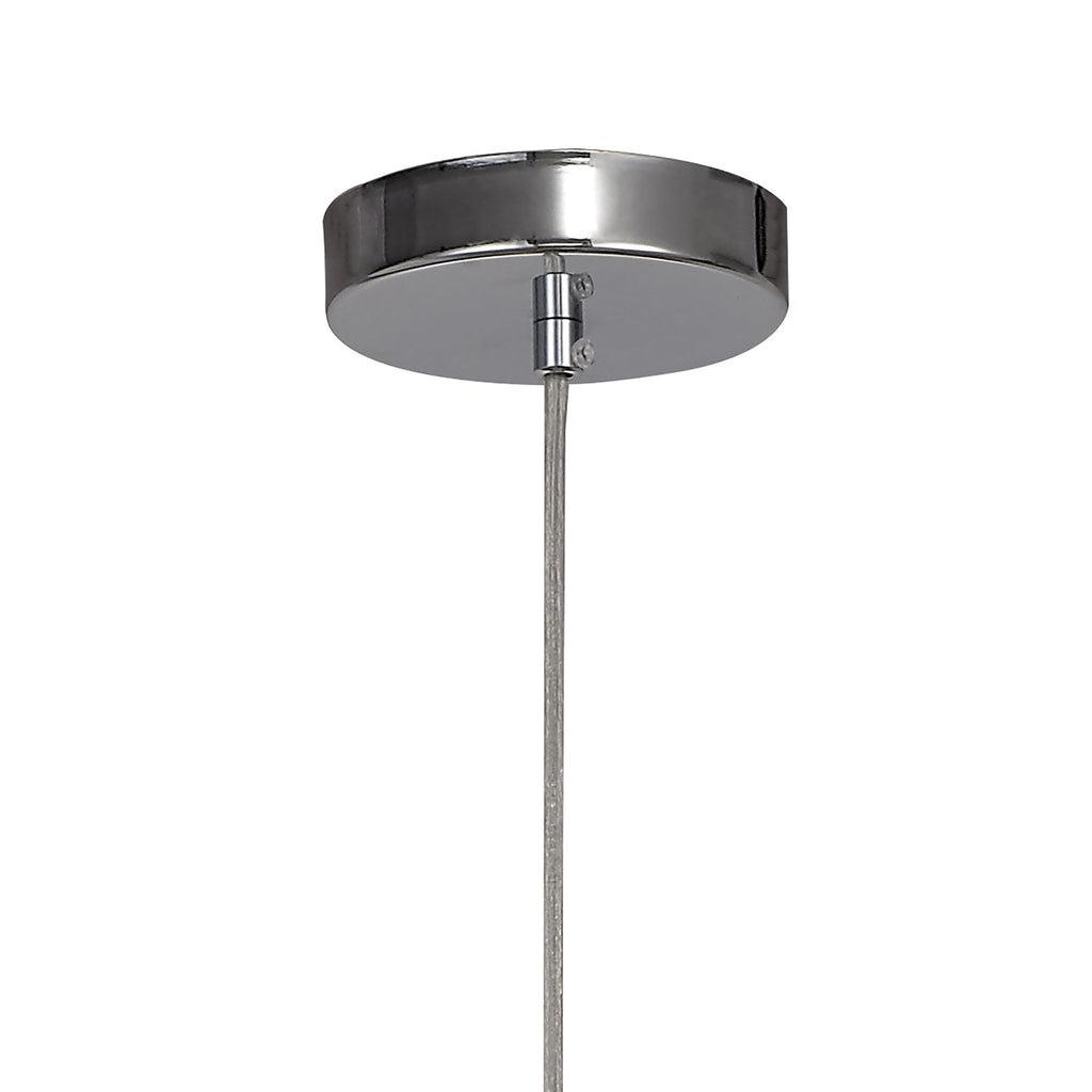 IL32780 Canto Single Rectangle Pendant 1 Light E27 Polished Nickel/Acrylic