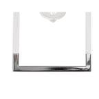 IL32780 Canto Single Rectangle Pendant 1 Light E27 Polished Nickel/Acrylic