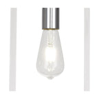 IL32780 Canto Single Rectangle Pendant 1 Light E27 Polished Nickel/Acrylic