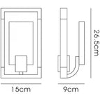 IL32784 Canto Wall Lamp 1 Light E27 Polished Nickel/Acrylic