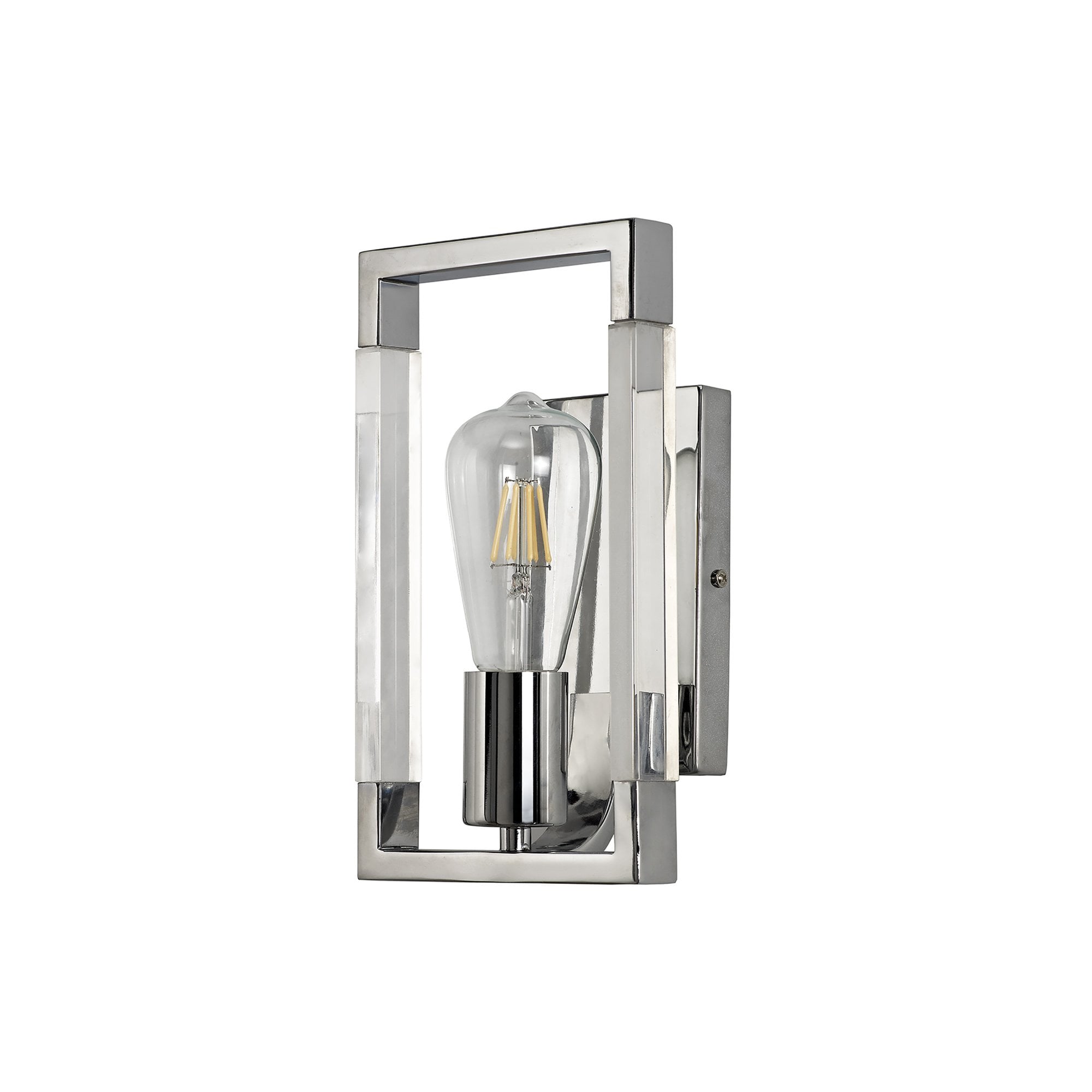 IL32784 Canto Wall Lamp 1 Light E27 Polished Nickel/Acrylic