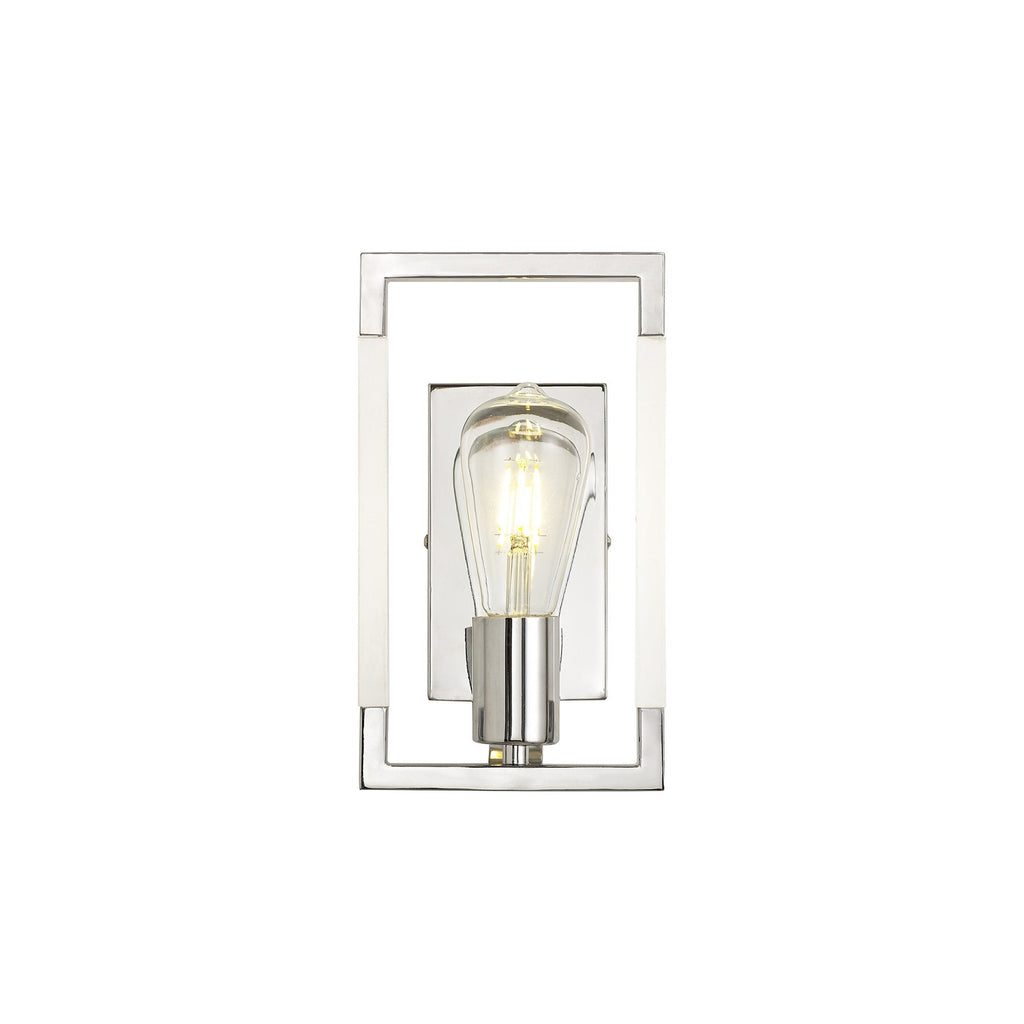 IL32784 Canto Wall Lamp 1 Light E27 Polished Nickel/Acrylic