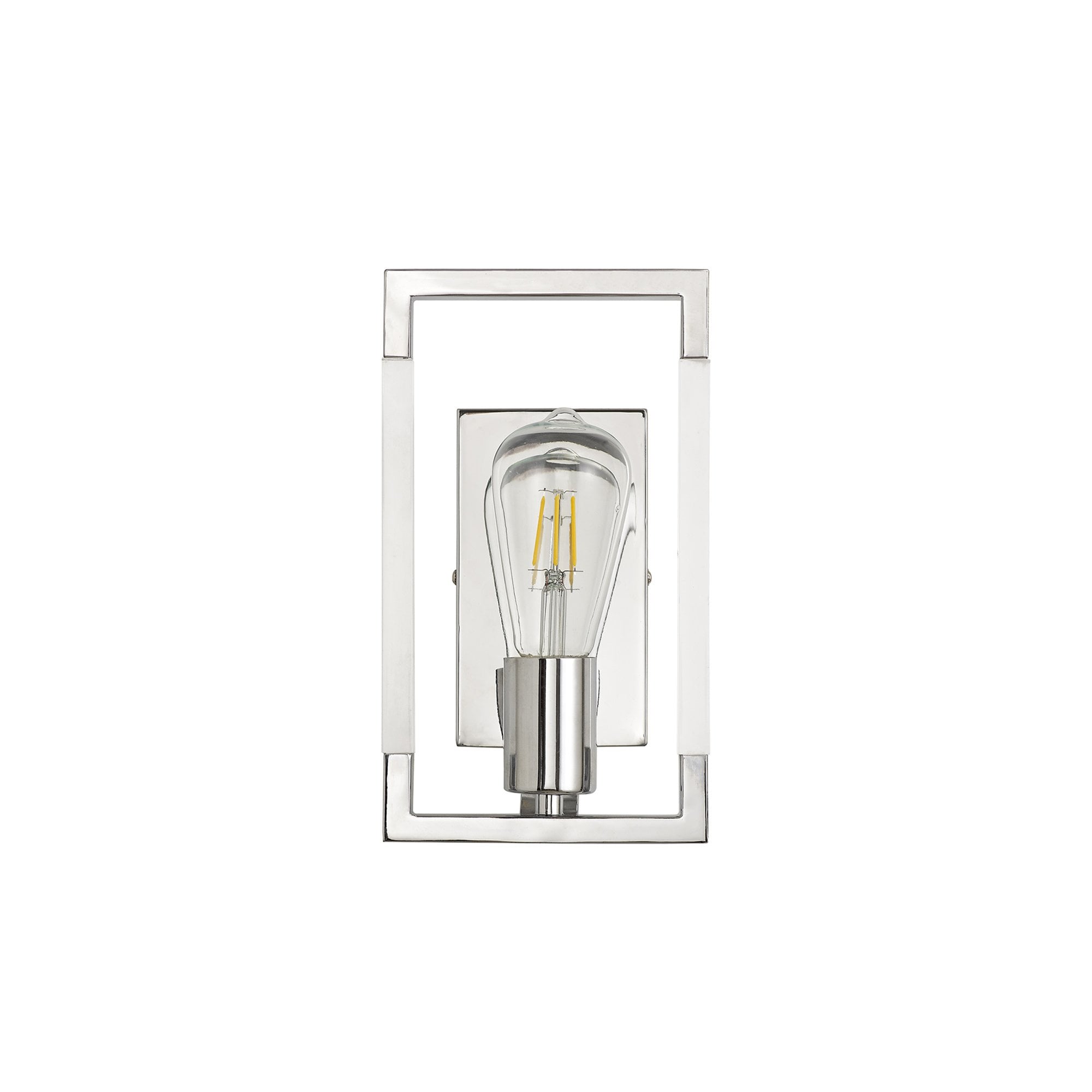 IL32784 Canto Wall Lamp 1 Light E27 Polished Nickel/Acrylic